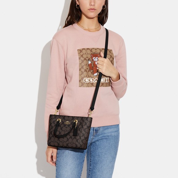 NWT Coach Outlet Alice Satchel In Signature Canvas - Picture 5 of 6